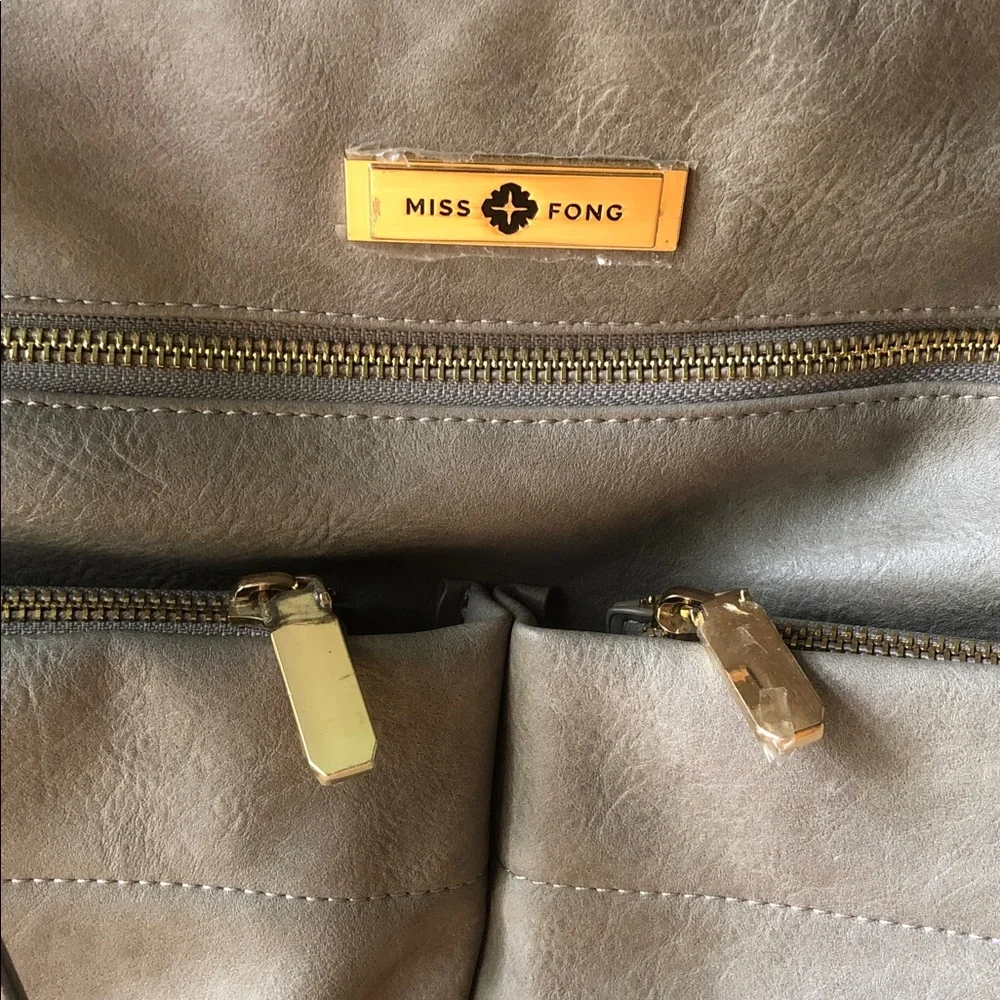Miss Fong Gray Baby Bag Tote - Large Gray Diaper Bag